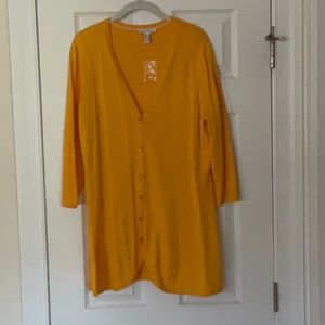Isaac Mizrahi Live - long - golden yellow cardigan